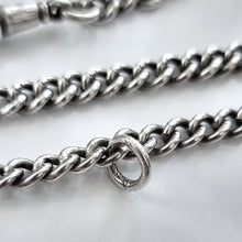 Load image into Gallery viewer, Antique Sterling Silver Curb Link Necklace with Pendant Loop close-up detail
