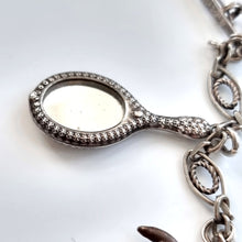 Load image into Gallery viewer, Antique &amp; Vintage Silver Charm Necklace mirror
