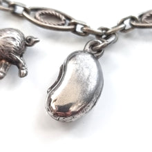 Load image into Gallery viewer, Antique &amp; Vintage Silver Charm Necklace lucky kidney bean
