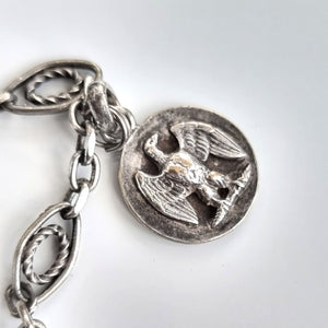 Antique & Vintage Silver Charm Necklace eagle