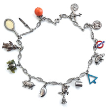 Load image into Gallery viewer, Antique &amp; Vintage Silver Charm Necklace
