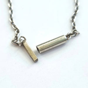 Vintage Silver Amethyst Fringe Necklace clasp