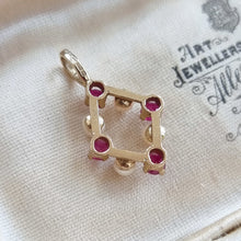 Load image into Gallery viewer, Vintage 9ct Gold Ruby and Pearl Pendant back
