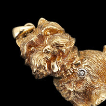 Load image into Gallery viewer, 9ct Yellow Gold Terrier Dog Diamond Pendant
