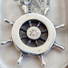 Load image into Gallery viewer, Victorian Silver Scottish Agate Ship&#39;s Wheel Pendant back with registration number

