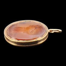 Load image into Gallery viewer, An oval carnelian intaglio pendant displaying a wheatsheaf

