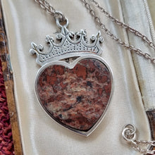 Load image into Gallery viewer, Vintage Sterling Silver Luckenbooth Heart Pendant with Chain in box
