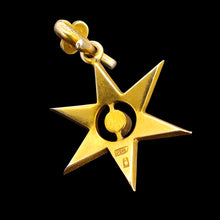 Load image into Gallery viewer, Victorian 9ct Yellow Gold Pearl Star Pendant back
