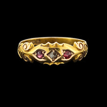 Load image into Gallery viewer, Edwardian 15ct Gold Ruby and Diamond Ring | Hallmarked Chester 1902
