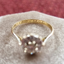 Load image into Gallery viewer, Vintage 18ct Gold &amp; Platinum Diamond Cluster Ring, 0.40ct inscription
