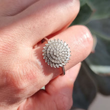 Load image into Gallery viewer, 9ct White Gold Diamond Swirl Cluster Ring, 0.64ct modelled

