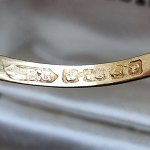Vintage 18ct Gold Moonstone and Diamond Cluster Ring hallmark Birmingham 1964
