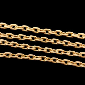 Antique Solid 9ct Gold 18.8" Trace Link Chain | 9.7 grams