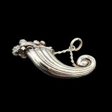 Load image into Gallery viewer, Vintage Solid Sterling Silver Cornucopia Charm Pendant
