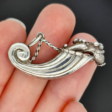 Load image into Gallery viewer, Vintage Solid Sterling Silver Cornucopia Charm Pendant
