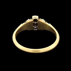 Edwardian 18ct Yellow Gold Ruby, Sapphire, Diamond and Pearl Ring