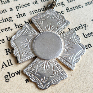 Victorian Sterling Silver Fob Medal, Birmingham 1899, with Chain