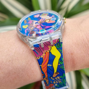 Vintage Swatch 1996 "Romeo & Juliet" Olympics GN162 Wristwatch with Original Box and Sleeve