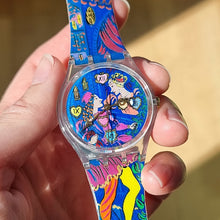 Load image into Gallery viewer, Vintage Swatch 1996 &quot;Romeo &amp; Juliet&quot; Olympics GN162 Wristwatch with Original Box and Sleeve
