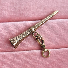 Load image into Gallery viewer, Antique 18ct Gold Pocket Watch Key Fob with 18ct Gold Dog Clip
