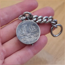 Load and play video in Gallery viewer, Victorian Sterling Silver Ship Compass Fob | Hallmarked Birmingham 1899
