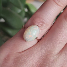 Load and play video in Gallery viewer, Antique 9ct Rose Gold Opal Solitaire Pinky Ring
