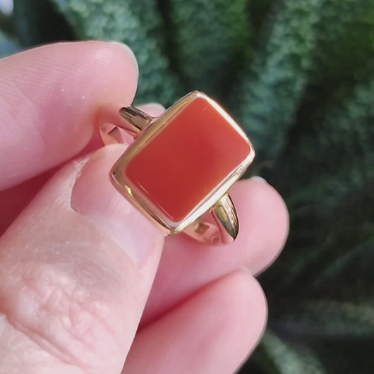 Victorian 15ct Gold Agate Tablet Ring video