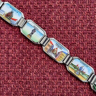 Vintage Silver German Enamel Souvenir Bracelet