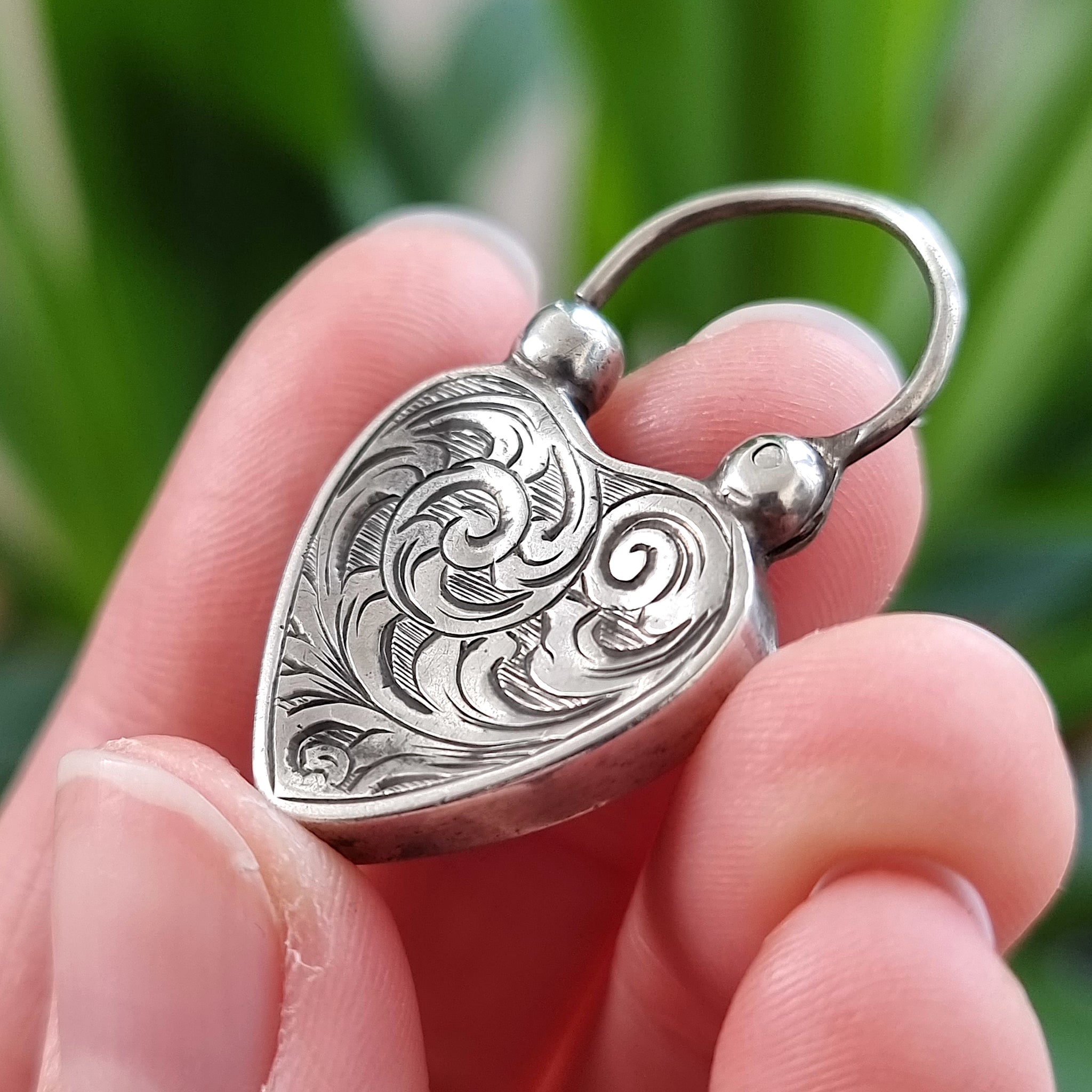 Sterling silver online heart padlock
