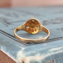 Load image into Gallery viewer, Victorian 15ct Gold Coral &amp; White Sapphire Ring | Birmingham 1900 back
