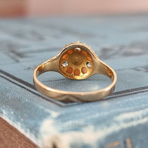 Victorian 15ct Gold Coral & White Sapphire Ring | Birmingham 1900 back