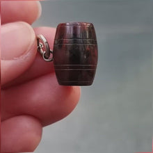 Load and play video in Gallery viewer, Antique Carved Bloodstone Barrel Charm Necklace
